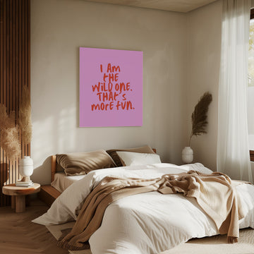 Wild One Fun Quote | Canvas - Room Interior 2