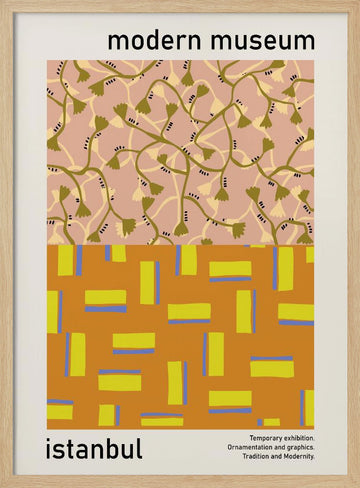Modern Botanical Geometric Patterns | Poster - Wood Frame Interior