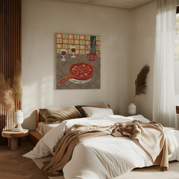 Hearty Stew and Wine | Canvas - Room Interior 2