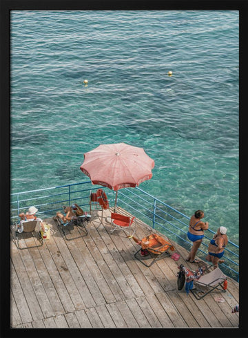Seaside Pier Leisure | Poster - Black Metal Frame Interior