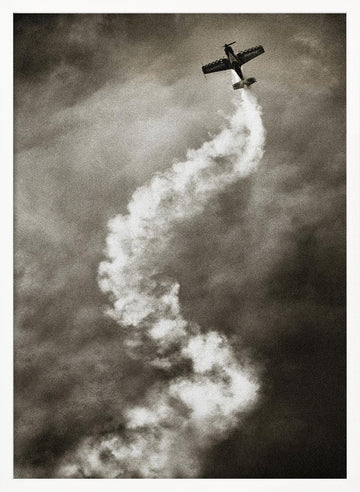 Skyward Smoke Trail | Poster - White Frame Interior