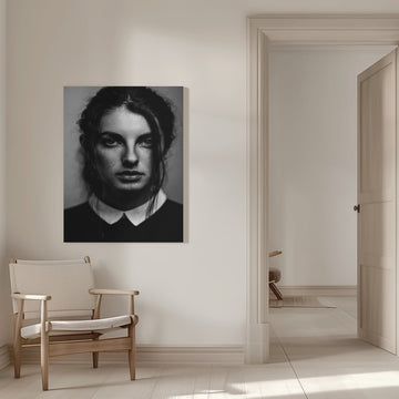 Intense Gaze Woman | Canvas - Room Interior 1