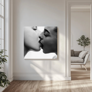 Tender Women's Kiss | Canvas - Room Interior 1