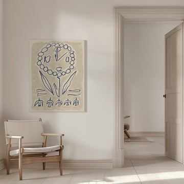 Folk Art Flower Symbols | Canvas - Room Interior 1