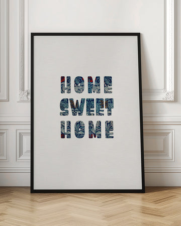 Home Sweet Home Floral | Poster - Room Interior 1