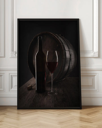 Rustic Wine and Barrel | Poster - Room Interior 1