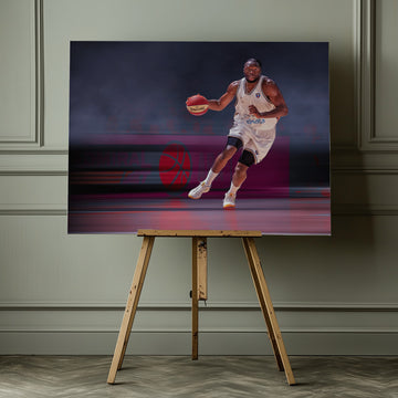 Focused Basketball Player | Canvas - Room Interior 1