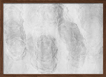 Monochrome Marble Texture | Poster - Walnut Frame Interior