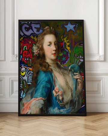Rococo Lady Graffiti | Poster - Room Interior 1