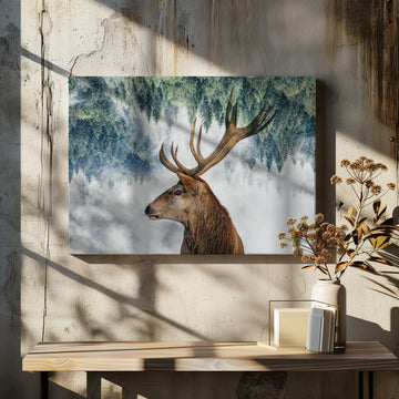 The Deer and the woods | Canvas - Room Interior 2