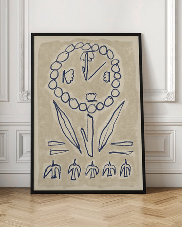 Folk Art Flower Symbols | Poster - Room Interior 1