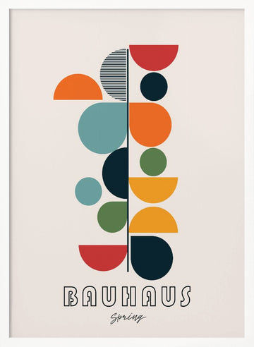 Bauhaus Geometric Spring | Poster - White Frame Interior
