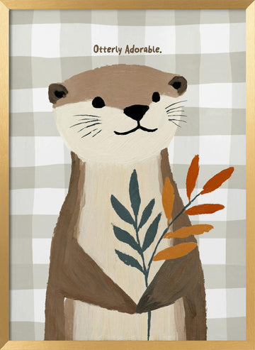 Otterlyadorable | Poster - Gold Frame Interior