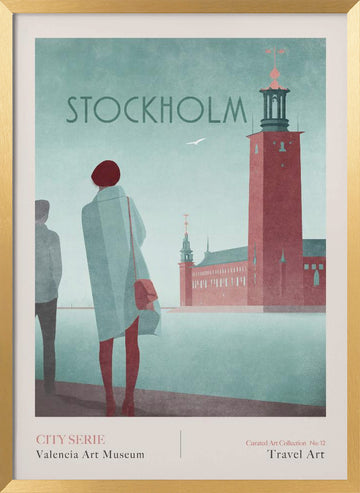 STOCKHOLM 2 - Stockholm City Hall | Poster - Gold Frame Interior