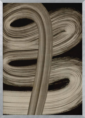 Flowing Strokes | Poster - Silver Frame Interior