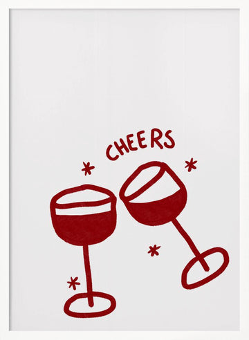Cheers! | Poster - White Frame Interior