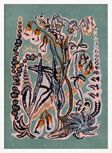 Ethereal Ocean Garden | Poster - White Frame Interior