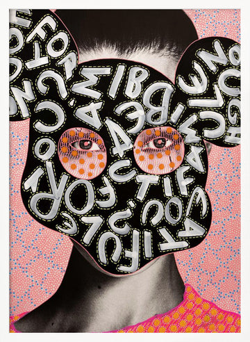 Vibrant Letter Mask Portrait | Poster - White Frame Interior