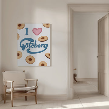 Love Göteborg Cookies | Canvas - Room Interior 1