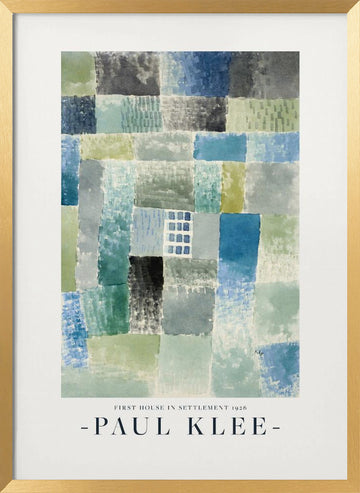First House in a Settlement 1926 | Poster - Gold Frame Interior