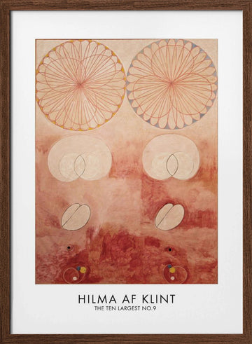 The Ten Largest No.9 Poster | Poster - Walnut Frame Interior