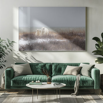 Polar Bear Family Winter | Poster - Room Interior 1