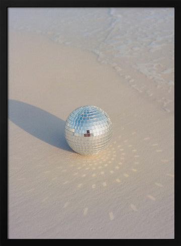 Beach Disco Dreams | Poster - Black Metal Frame Interior