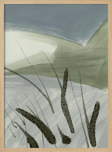 Abstract Reeds Landscape | Poster - Wood Frame Interior