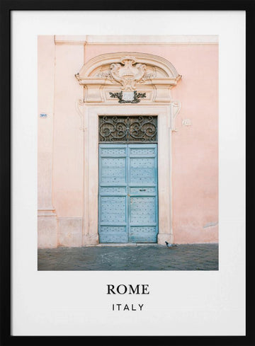 Trastevere Rome Travel poster | Poster - Black Metal Frame Interior