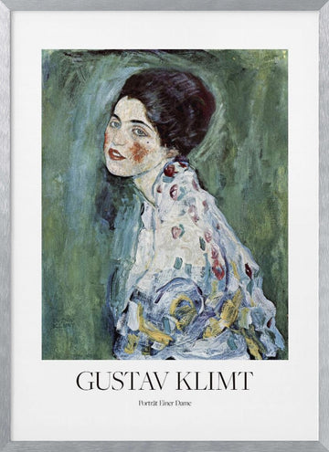 Porträt Einer Dame (1916–1917) Poster | Poster - Silver Frame Interior