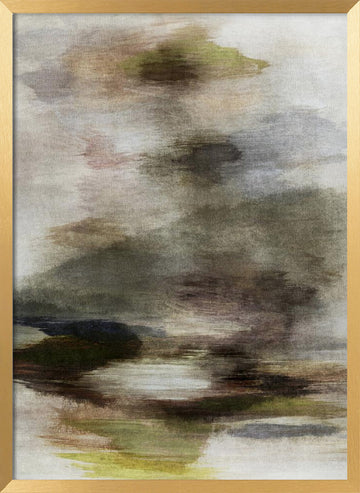 Misty Water Reflection | Poster - Gold Frame Interior