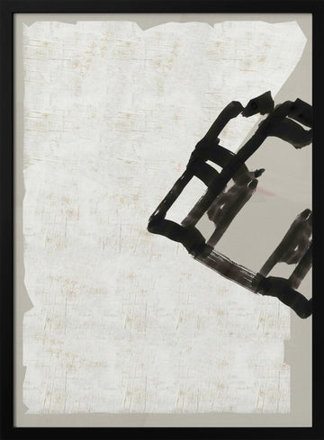 Bold Ink Abstract | Poster - Black Metal Frame Interior