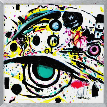 Vibrant Abstract Gaze | Poster - Silver Frame Interior