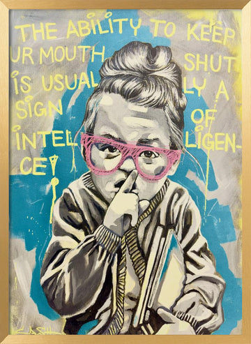Quiet Intelligence Child | Poster - Gold Frame Interior