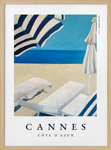 Blue Beach Serenity | Poster - Wood Frame Interior