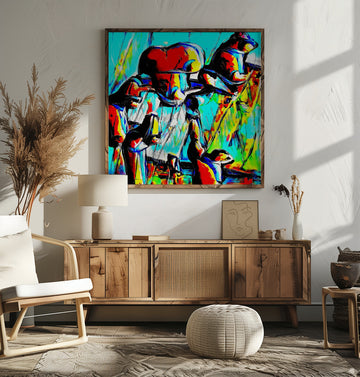 Colorful Abstract Bears | Poster - Room Interior 2