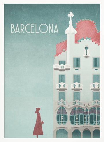 Barcelona - Casa Batlló | Poster - White Frame Interior