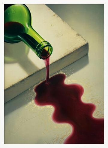 Pouring Red Wine | Poster - White Frame Interior