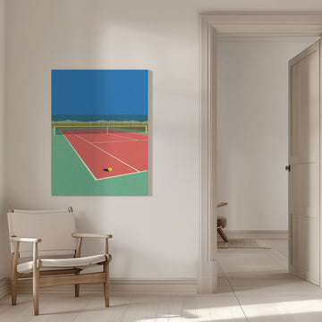 Tennis Court In the Desert | Canvas - Room Interior 1