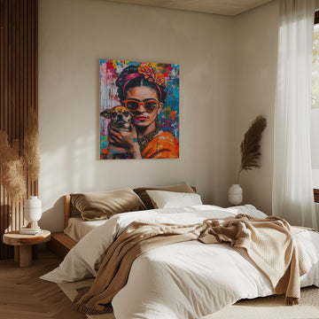 Colorful Pop Art Woman | Canvas - Room Interior 2