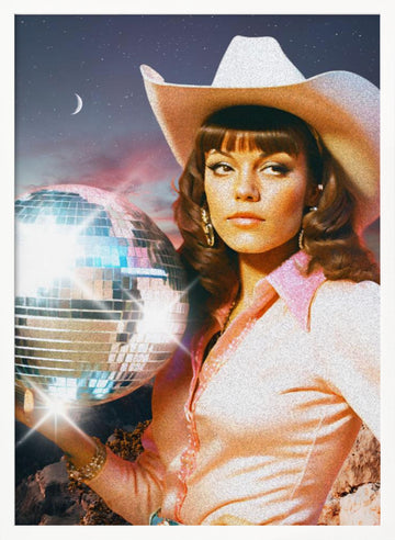 Cosmic Cowgirl | Poster - White Frame Interior