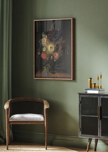 A Porphyry Vase With Cactus Grandiflora and Other Flowers By C. D. Fritzsch | Poster - Room Interior 2