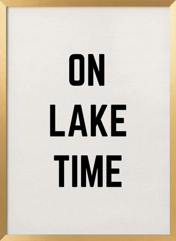 On Lake Time | Poster - Gold Frame Interior