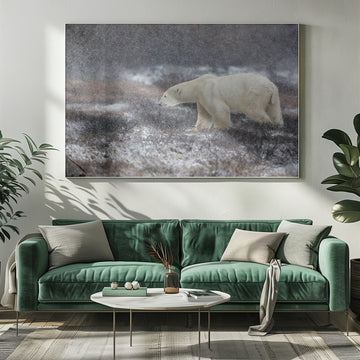 Snowfall Polar Bear | Poster - Room Interior 1