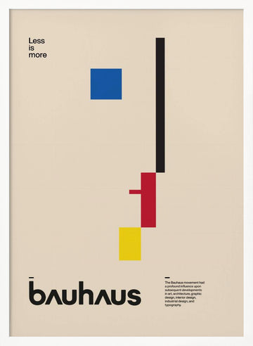 Bauhaus Geometric Abstract | Poster - White Frame Interior