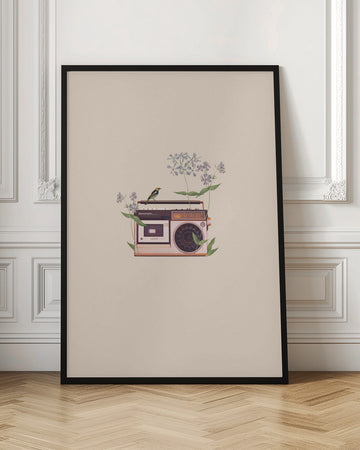 Boombox Bird Blossom | Poster - Room Interior 1
