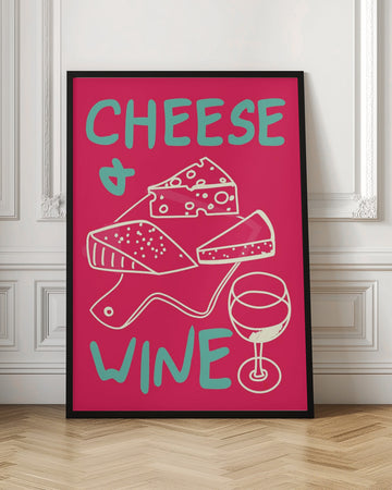 Cheese and Wine Delight | Poster - Room Interior 1
