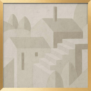 Subtle Town | Poster - Gold Frame Interior