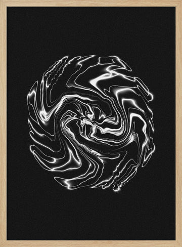 Electric Liquid Swirl | Poster - Wood Frame Interior