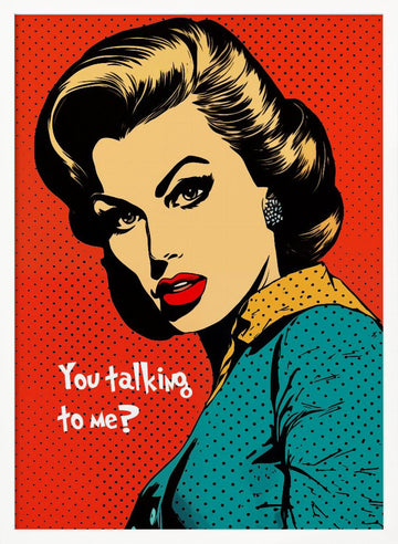 Sassy Pop Art Woman | Poster - White Frame Interior